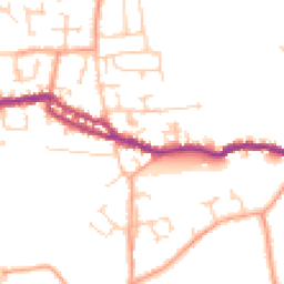 Daytime road noise heatmap for PO40 9AJ