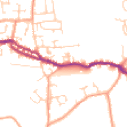 Daytime road noise heatmap for PO40 9AP