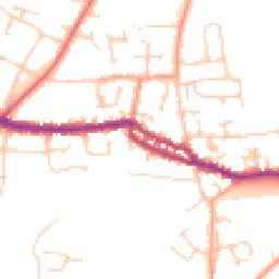Daytime road noise heatmap for PO40 9AQ