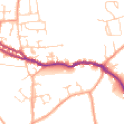 Daytime road noise heatmap for PO40 9AU