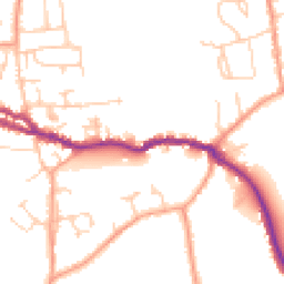Daytime road noise heatmap for PO40 9AX