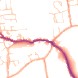 Daytime road noise heatmap for PO40 9AZ