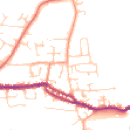Daytime road noise heatmap for PO40 9BE