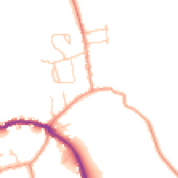 Daytime road noise heatmap for PO40 9BL