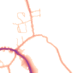 Daytime road noise heatmap for PO40 9BN