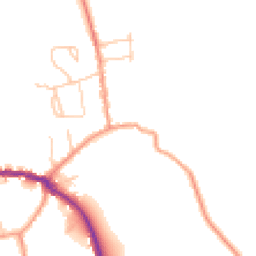 Daytime road noise heatmap for PO40 9BP