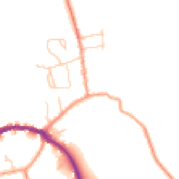 Daytime road noise heatmap for PO40 9BS