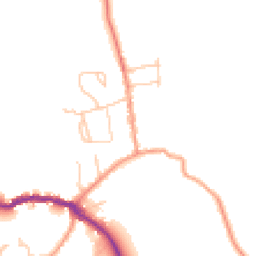 Daytime road noise heatmap for PO40 9BU