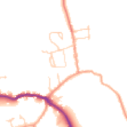 Daytime road noise heatmap for PO40 9DL