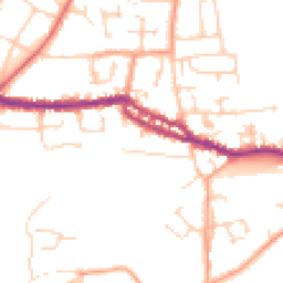 Daytime road noise heatmap for PO40 9DR