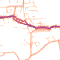 Daytime road noise heatmap for PO40 9FF