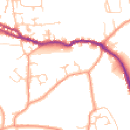 Daytime road noise heatmap for PO40 9JL