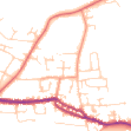 Daytime road noise heatmap for PO40 9LP