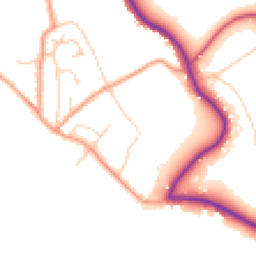 Daytime road noise heatmap for PO40 9QS