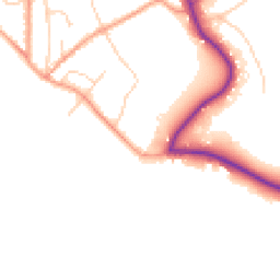 Daytime road noise heatmap for PO40 9QU
