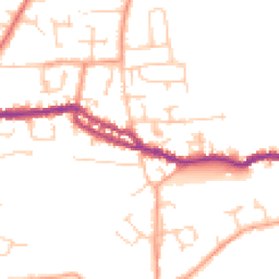 Daytime road noise heatmap for PO40 9UR