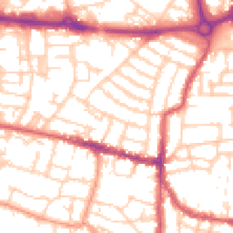 Daytime road noise heatmap for PO5 1AH