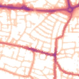 Daytime road noise heatmap for PO5 1AL