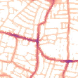Daytime road noise heatmap for PO5 1AP