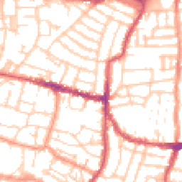 Daytime road noise heatmap for PO5 1DX