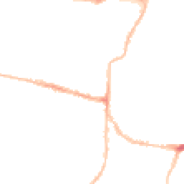 Night-time road noise heatmap for PO5 1DX