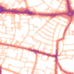 Daytime road noise heatmap for PO5 1EJ