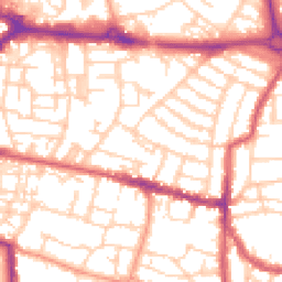 Daytime road noise heatmap for PO5 1EN