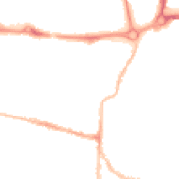 Night-time road noise heatmap for PO5 1ER
