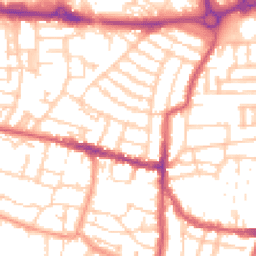 Daytime road noise heatmap for PO5 1EW