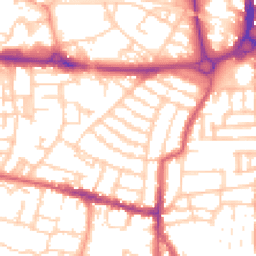 Daytime road noise heatmap for PO5 1HE