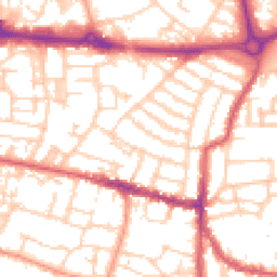 Daytime road noise heatmap for PO5 1HF
