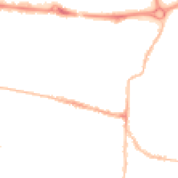 Night-time road noise heatmap for PO5 1HN