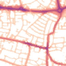Daytime road noise heatmap for PO5 1HQ