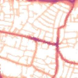 Daytime road noise heatmap for PO5 1HS