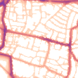 Daytime road noise heatmap for PO5 1JA