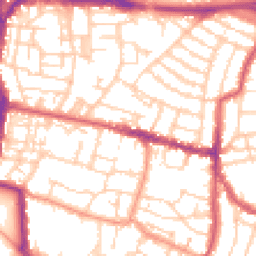 Daytime road noise heatmap for PO5 1JF