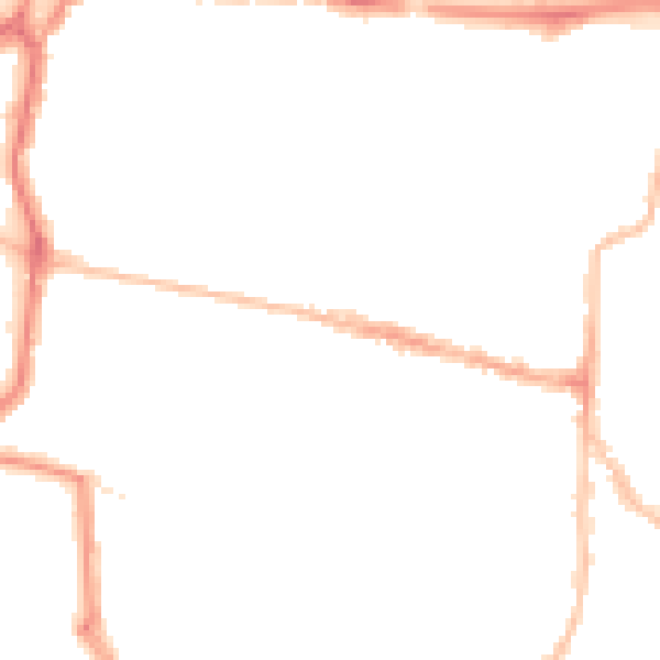 Night-time road noise heatmap for PO5 1JG