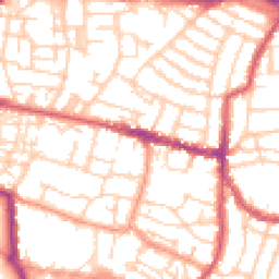 Daytime road noise heatmap for PO5 1JT