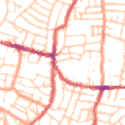 Daytime road noise heatmap for PO5 1NE