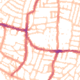 Daytime road noise heatmap for PO5 1NH