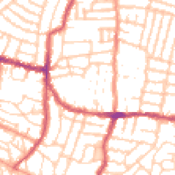 Daytime road noise heatmap for PO5 1NN