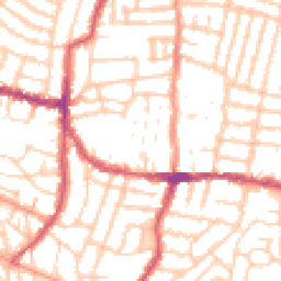 Daytime road noise heatmap for PO5 1NP