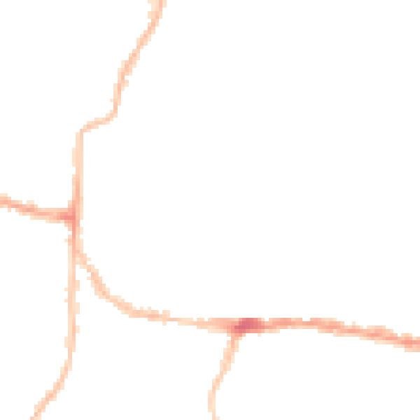 Night-time road noise heatmap for PO5 1PB