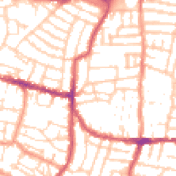 Daytime road noise heatmap for PO5 1RD