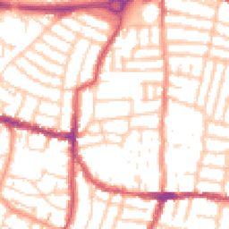 Daytime road noise heatmap for PO5 1RH