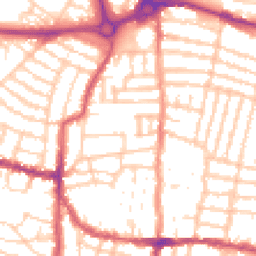 Daytime road noise heatmap for PO5 1RR