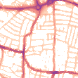 Daytime road noise heatmap for PO5 1RS