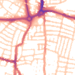 Daytime road noise heatmap for PO5 1SD
