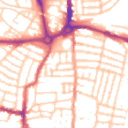 Daytime road noise heatmap for PO5 1SF