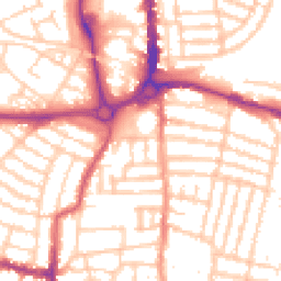 Daytime road noise heatmap for PO5 1SH
